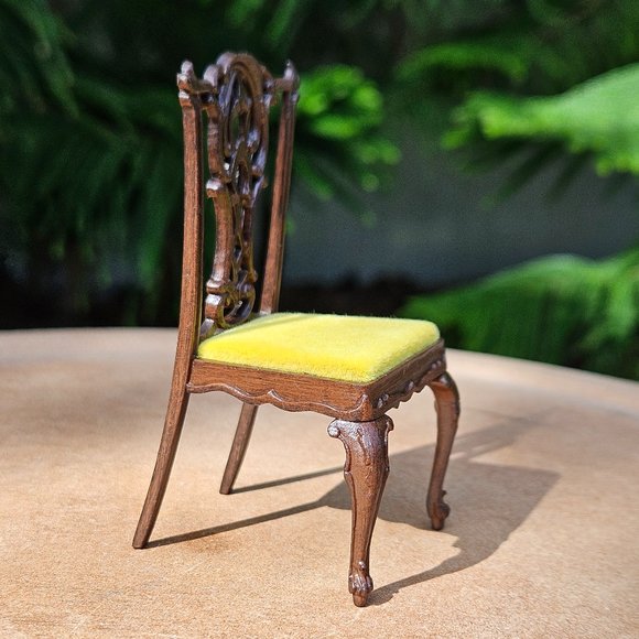 COPY - Chippendale Goebel Dollhouse Miniature Chair - Picture 3 of 14